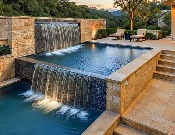 Overflow Type Swimming Pools