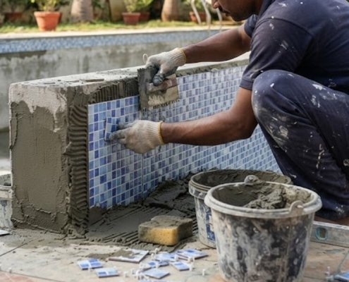 Swimming Pool Tile Work